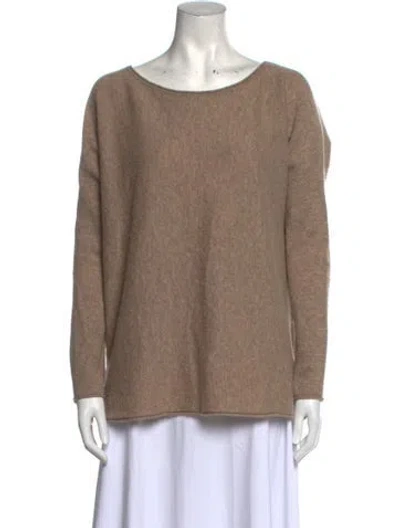 Pre-owned Vince Wool Bateau Neckline Sweater In Neutral