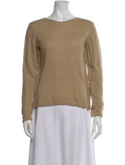 Pre-owned Vince Wool Bateau Neckline Sweater In Neutral