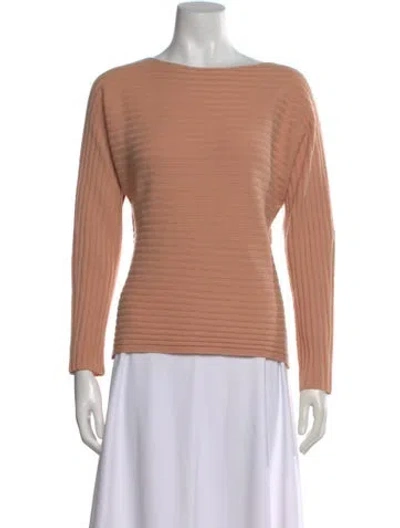 Pre-owned Vince Wool Bateau Neckline Sweater In Neutral