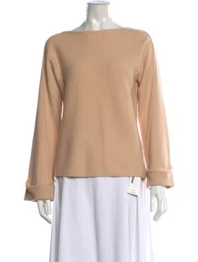 Pre-owned Vince Wool Bateau Neckline Sweater In Neutral