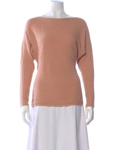 Pre-owned Vince Wool Bateau Neckline Sweater In Orange