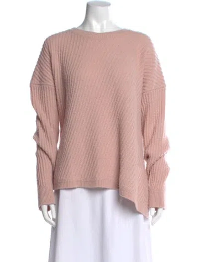 Pre-owned Vince Wool Bateau Neckline Sweater In Pink