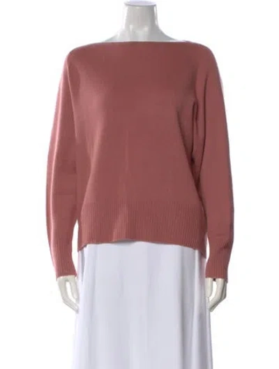 Pre-owned Vince Wool Bateau Neckline Sweater In Pink
