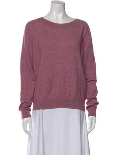 Pre-owned Vince Wool Bateau Neckline Sweater In Purple