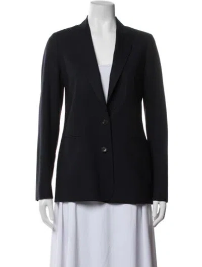 Pre-owned Vince Wool Blazer In Black/blue