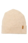 Vince Wool Blend Bouclé Beanie In Brown