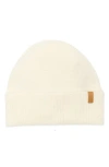 Vince Wool Blend Bouclé Beanie In White