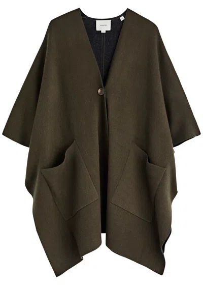 Vince Wool-blend Cape In Light Brown