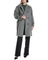 Vince Patch Pocket Car Coat In Gray