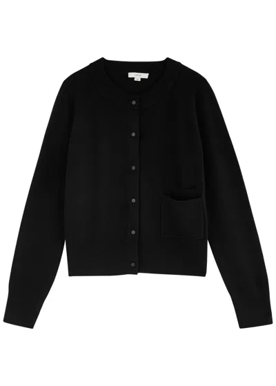 Vince Wool-blend Cardigan In Black