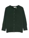 Vince Wool Blend Cardigan In Green