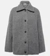 Vince Spread Collar Cardigan In Med H Grey