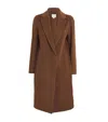 Vince Classic Straight Wool-blend Coat In Black