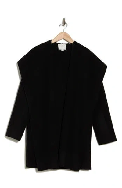 Vince Wool Blend Coat In Black