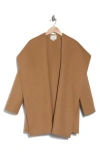 Vince Wool Blend Coat In Dark Camel