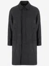 Vince Wool-blend Herringbone Coat In Gray