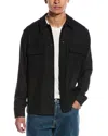 Vince Cotton-blend Shirt Jacket In Black