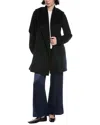Vince Wool-blend Hooded Coat In Black