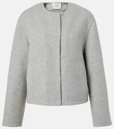 Vince Wool-blend Jacket In Grey