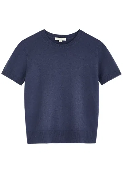Vince Wool-blend Jumper In Dark Blue