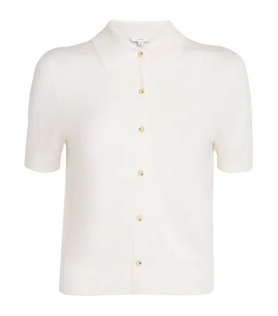 VINCE WOOL-BLEND KNITTED BLOUSE