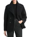 Vince Lofty Belted Double-breasted Jacket In Black