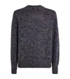 Vince Mega Marled Wool Blend Crewneck Sweater In Blue