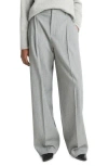 Vince Wool Blend Pants In Dark Stone Grey