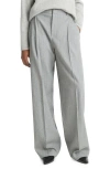 Vince Wool Blend Pants In Dark Stone Grey