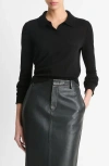 Vince Collared Sweater In Black