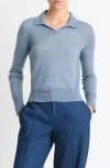 Vince Collared Sweater In Iris Water