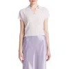 Vince Wool Blend Polo Sweater In Pink
