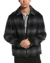 Vince Wool-blend Shirt Jacket In Black