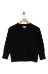 Vince Wool Blend Shrunken Cardigan In Black