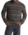 Vince Stripe Space Dye Wool Blend Crewneck Sweater In Multi
