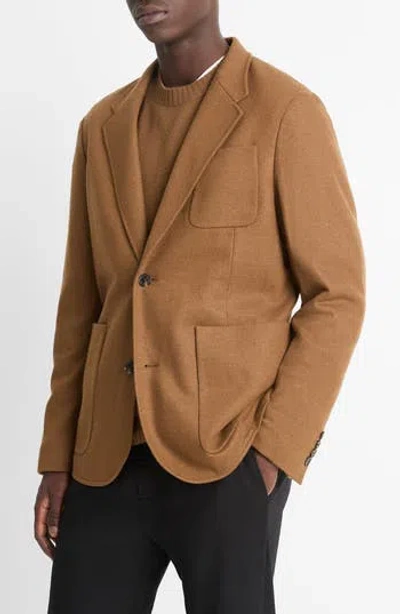 Vince Wool Blend Sport Coat In Brown