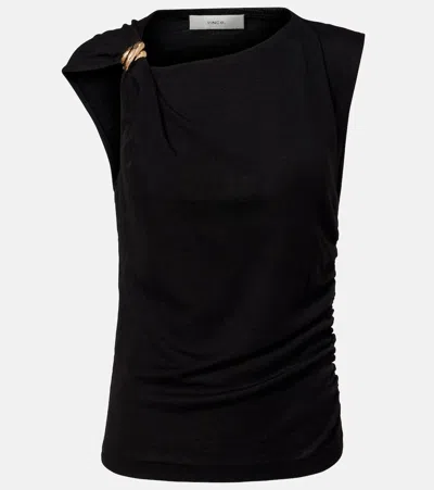 Vince Wool-blend Top In Black