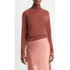 Vince Raglan Turtle Neck Sweater In Rosewood