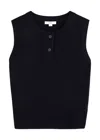 Vince Wool-blend Vest In Dark Navy