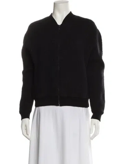 Pre-owned Vince Wool Bomber Jacket In Black