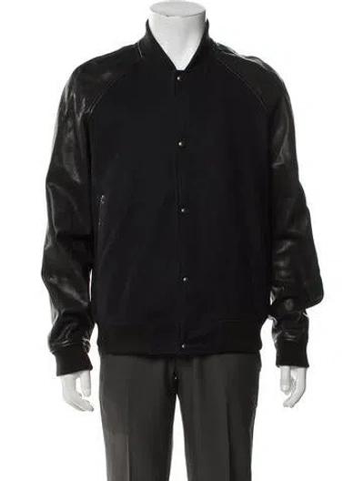 Pre-owned Vince Wool Bomber Jacket In Black