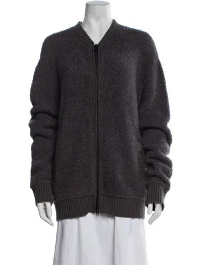 Pre-owned Vince Wool Bomber Jacket In Blue