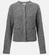 Vince Wool Cardigan In Gray