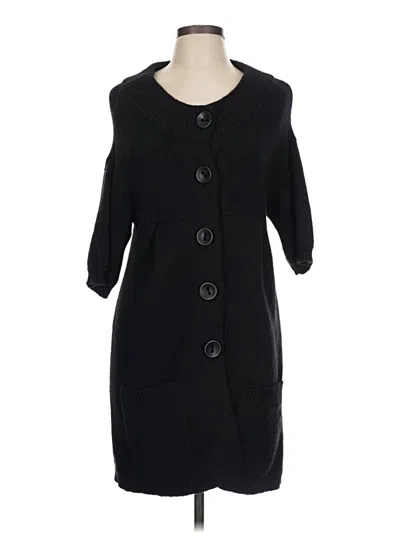 Pre-owned Vince Wool Cardigan Sweater In Black