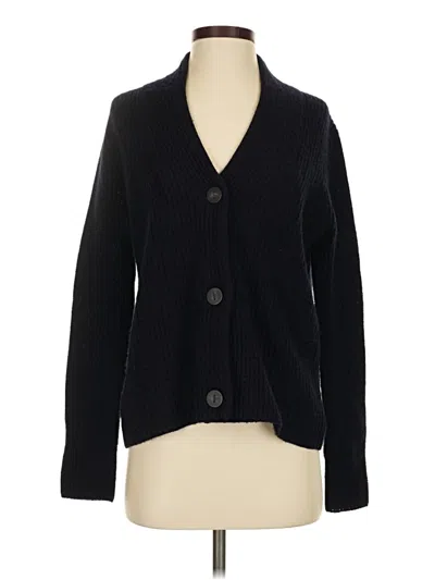 Pre-owned Vince Wool Cardigan Sweater In Black