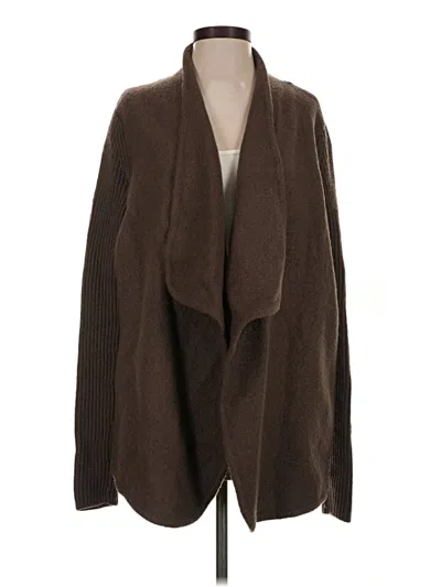 Pre-owned Vince Wool Cardigan Sweater In Brown