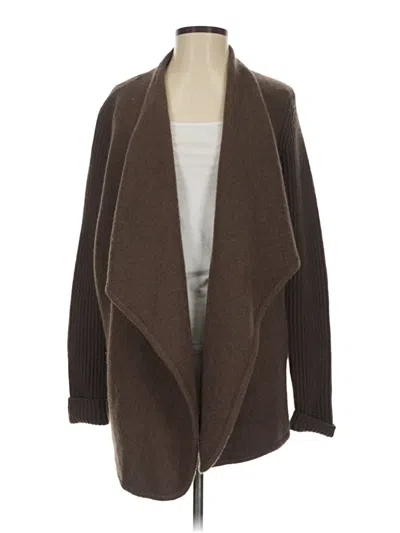 Pre-owned Vince Wool Cardigan Sweater In Brown