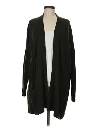 Pre-owned Vince Wool Cardigan Sweater In Green