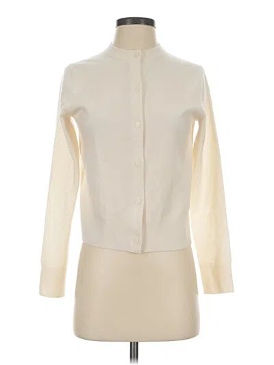 Pre-owned Vince Wool Cardigan Sweater In Ivory