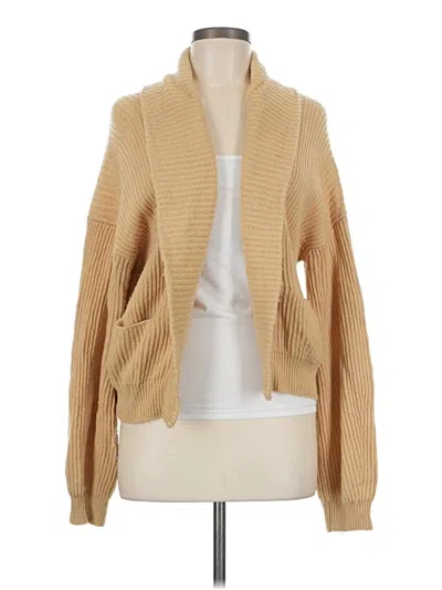 Pre-owned Vince Wool Cardigan Sweater In Tan